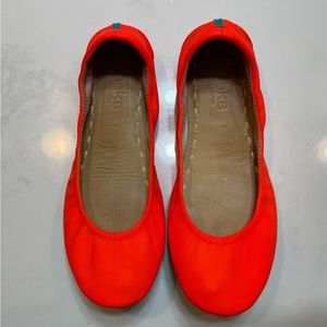 Custom neon orange Tieks.